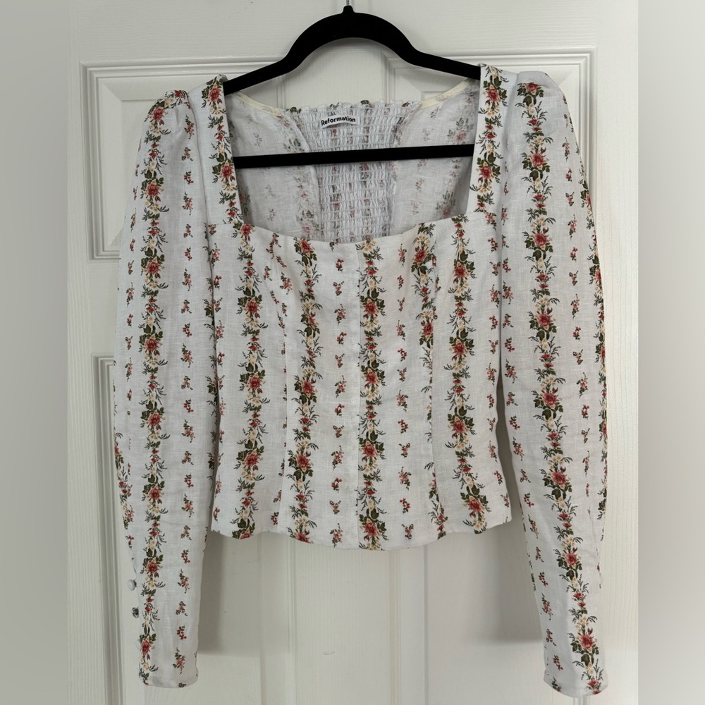 Reformation Linen Fillmore Top